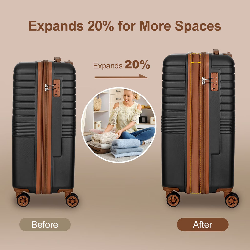 SUNSPIRE 22 Inch Carry On Luggage