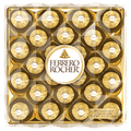 Ferrero Rocher Gourmet Hazelnut Milk Chocolate Gift Box, 24 Individually Wrapped Chocolates