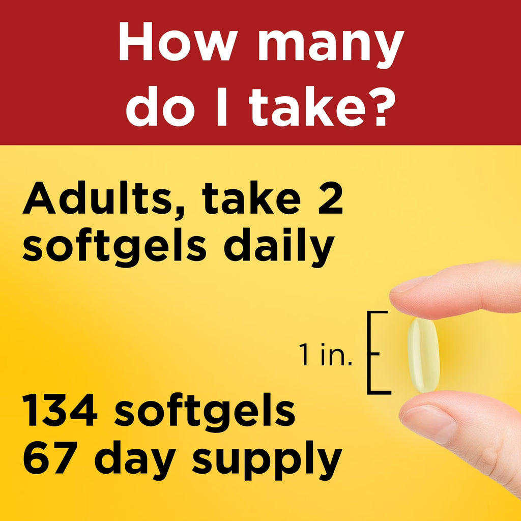 Nature Made Fish Oil 2400mg per Serving Softgels, Omega 3 Fish Oil Supplements