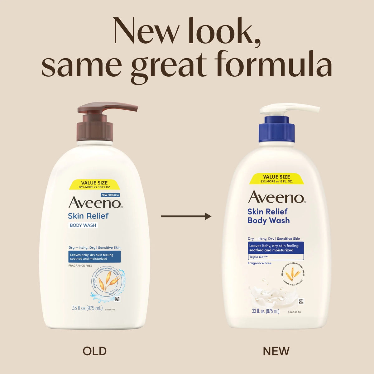 Aveeno Skin Relief Body Wash Soap, Fragrance Free Shower Gel for Sensitive Skin