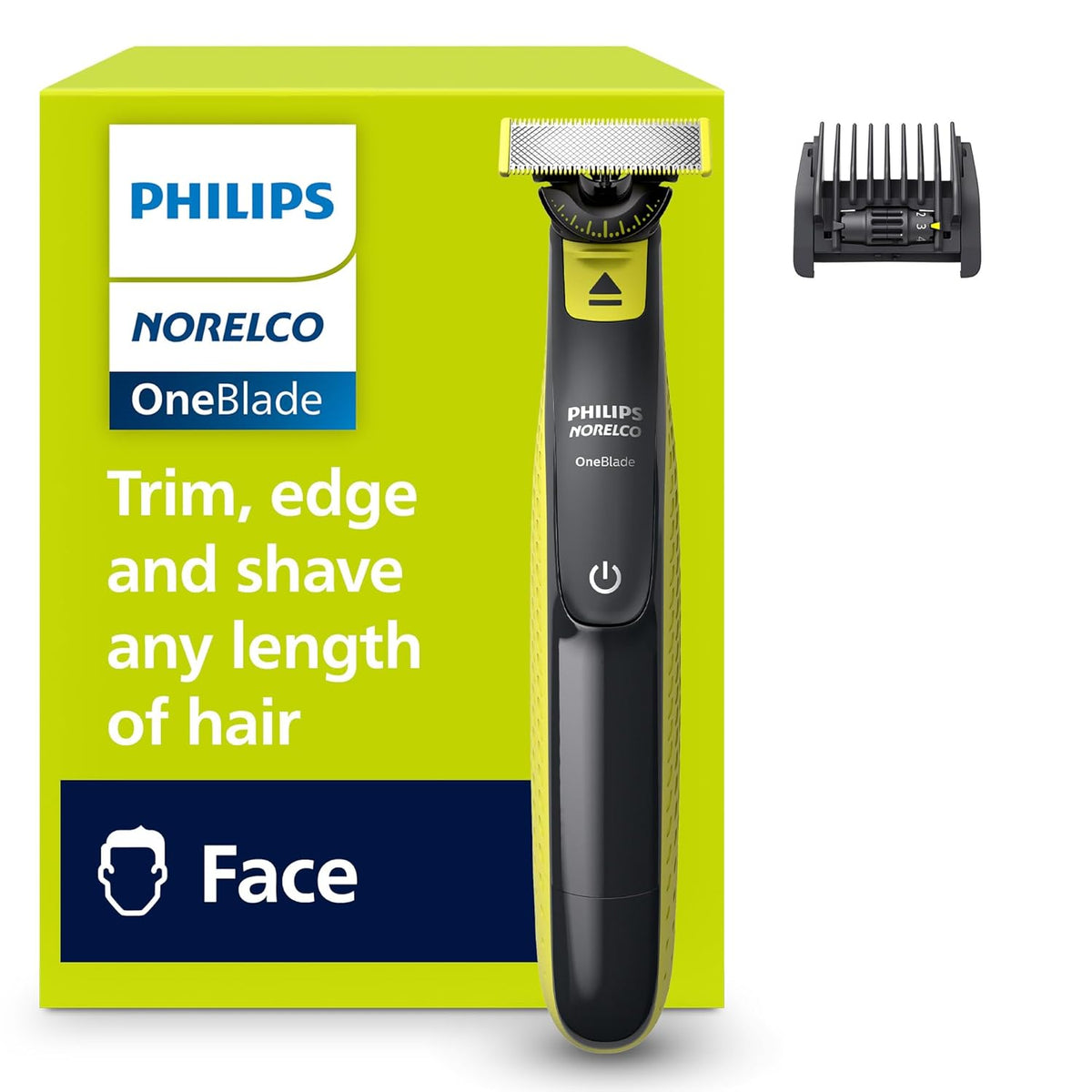 Norelco Philips OneBlade 360 Hybrid Face, Electric Beard Trimmer and Shaver