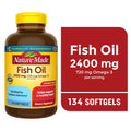 Nature Made Fish Oil 2400mg per Serving Softgels, Omega 3 Fish Oil Supplements