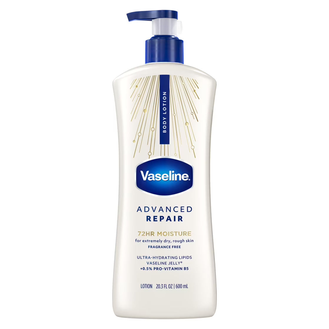 Vaseline Intensive Care Body Lotion for Dry Skin Advanced Repair Unscented Lotion Made with Ultra